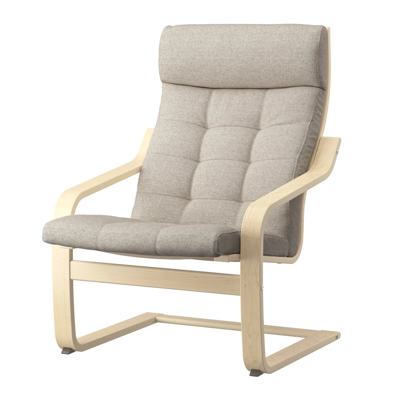 POÄNG Sillón, chapa abedul/Gunnared beige