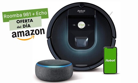 Hasta la medianoche, Amazon te deja un pack con el Roomba 981 y un altavoz Echo Dot por sólo 529 euros