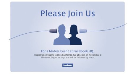 Facebook celebrará un evento de prensa el 3 de noviembre para presentar novedades en el ámbito móvil