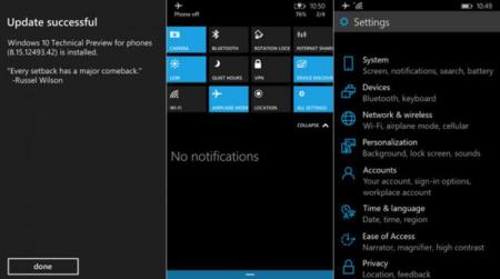 Windows 10 para móviles asoma la patita, aparecen algunas capturas de su aspecto