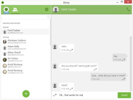 Así será Bleep, el cliente de mensajería de Bittorrent