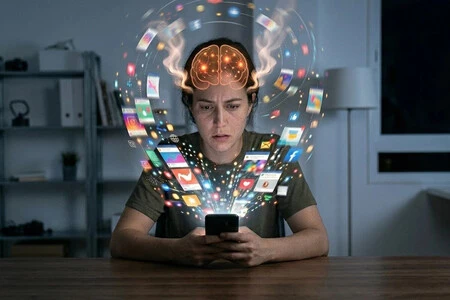 Cerebro teléfono móvil