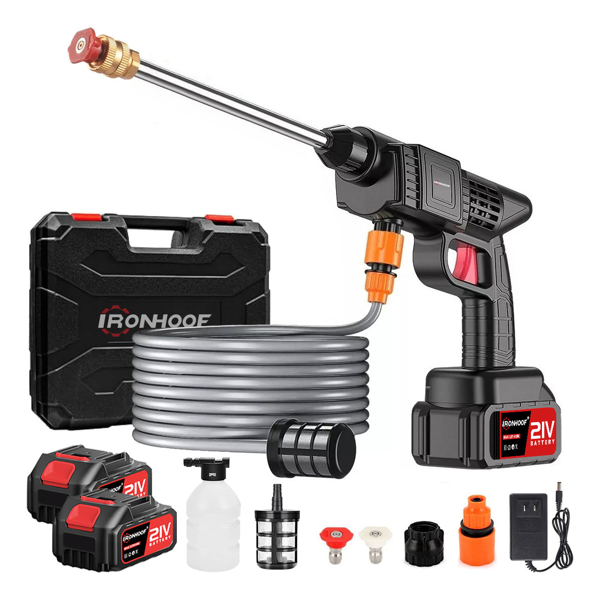 Hidrolavadora Ironwoof portátil e inalámbrica