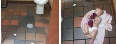 "Me estoy enfermando de tener que cambiar a mi hija en un piso repugnante": un padre exige ya cambiadores en los baños de hombres