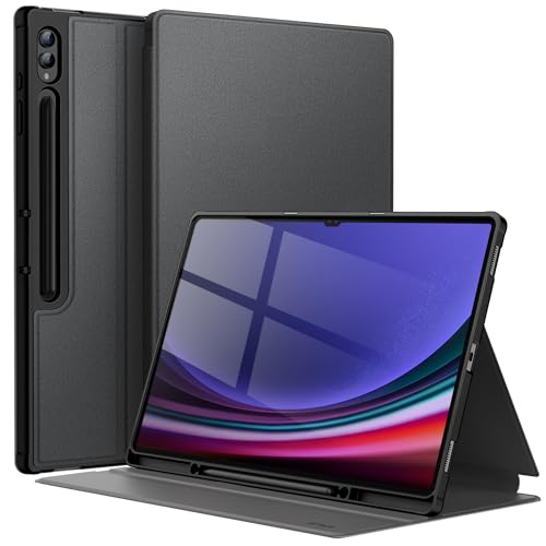 JETech Funda para Samsung Galaxy Tab S10 Ultra/Tab S9 Ultra 14,6 Pulgadas con S Pen Soporte, Slim Folio Protectora Tablet Carcasa, Múltiples Ángulo de Visión (Graphite Negro)