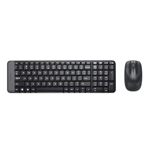 Logitech MK220 Combo con Teclado y Ratón Inalámbrico compacto para Windows