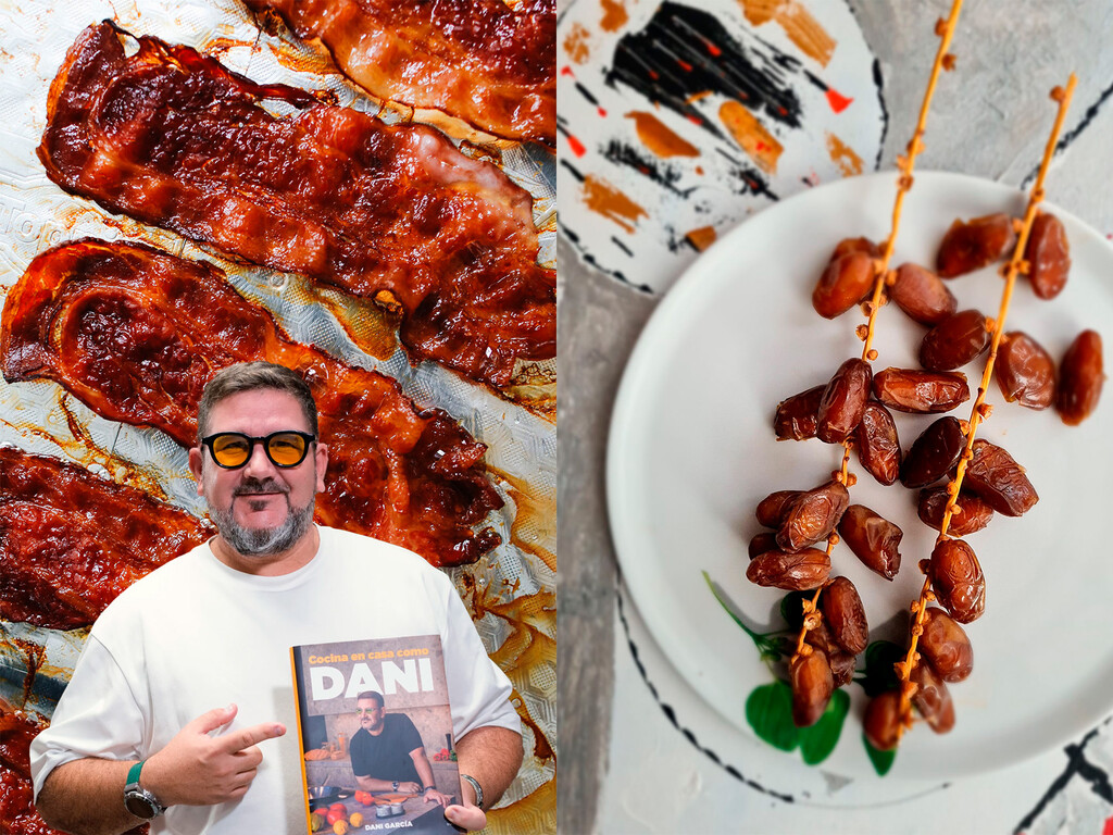 Tan elemental como funcional: la versión de Dani García de los dátiles con beicon tienen un truco en forma de quesadilla mexicana