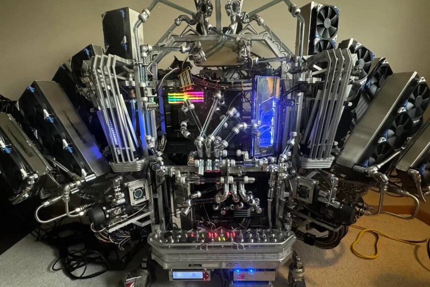 Ha tardado cuatro años en construir el "jefe final de la refrigeración líquida" y el resultado es una bestia de PC sin precedentes