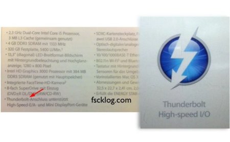 "Thunderbolt" la nueva característica de Apple para los portátiles