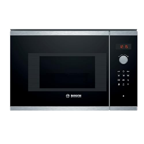 Bosch, Microondas Integrable, Serie 4, Grill, 800 W, negro/Inox, BEL523MS0