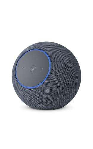 Amazon Echo Studio (Geração mais recente), nosso melhor Echo Studio já lançado em um tamanho compacto, com áudio espacial imersivo, Dolby Atmos e hub de casa inteligente, Cor Grafite