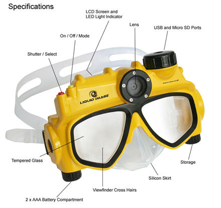Gafas de Buceo con cámara incorporada