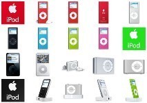 Iconos de los nuevos iPods 2006