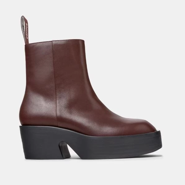 Botines de mujer billie con tacón - Camper - Burdeos


