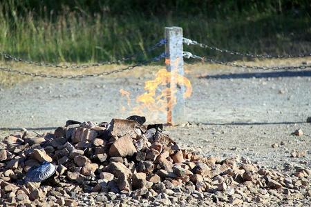 Gas natural ardiendo