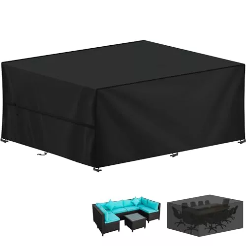 LAMUNI Funda Protectora para Muebles de Jardín Rectangular 