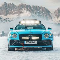 Este Bentley Continental GT preparado con 626 CV tirará del esquiador Sven Rauber en una de las pruebas más arriesgadas del mundo