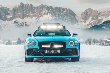 Este Bentley Continental GT preparado con 626 CV tirará del esquiador Sven Rauber en una de las pruebas más arriesgadas del mundo