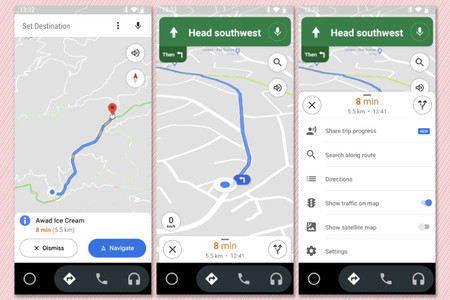 Google Maps de Android Auto estrena nuevo interfaz más limpio y visual