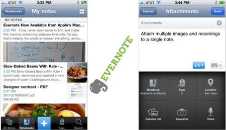 Nueva versión de Evernote para el iPhone