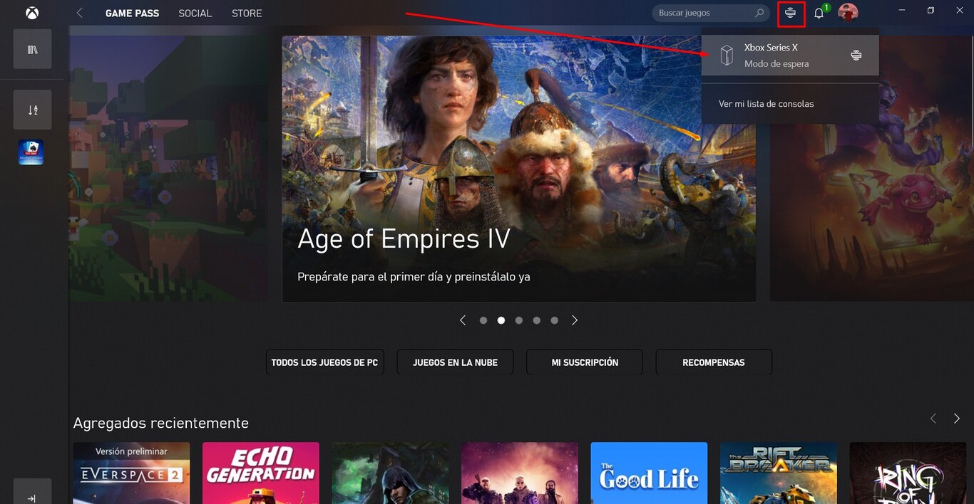 Cómo jugar en PC a Xbox Series X y Xbox One vía WiFi