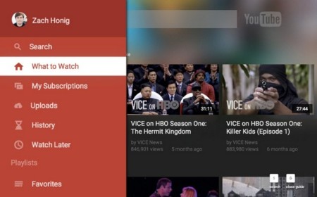 YouTube rediseña su aplicación para smart TV