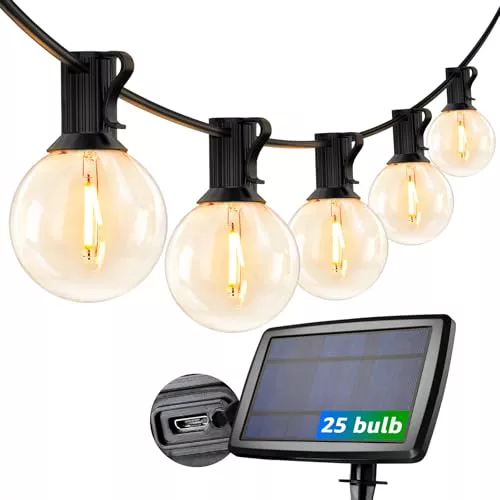 Lepro Guirnaldas Luces Exteriores Solar USB, 25+1 LEDs 