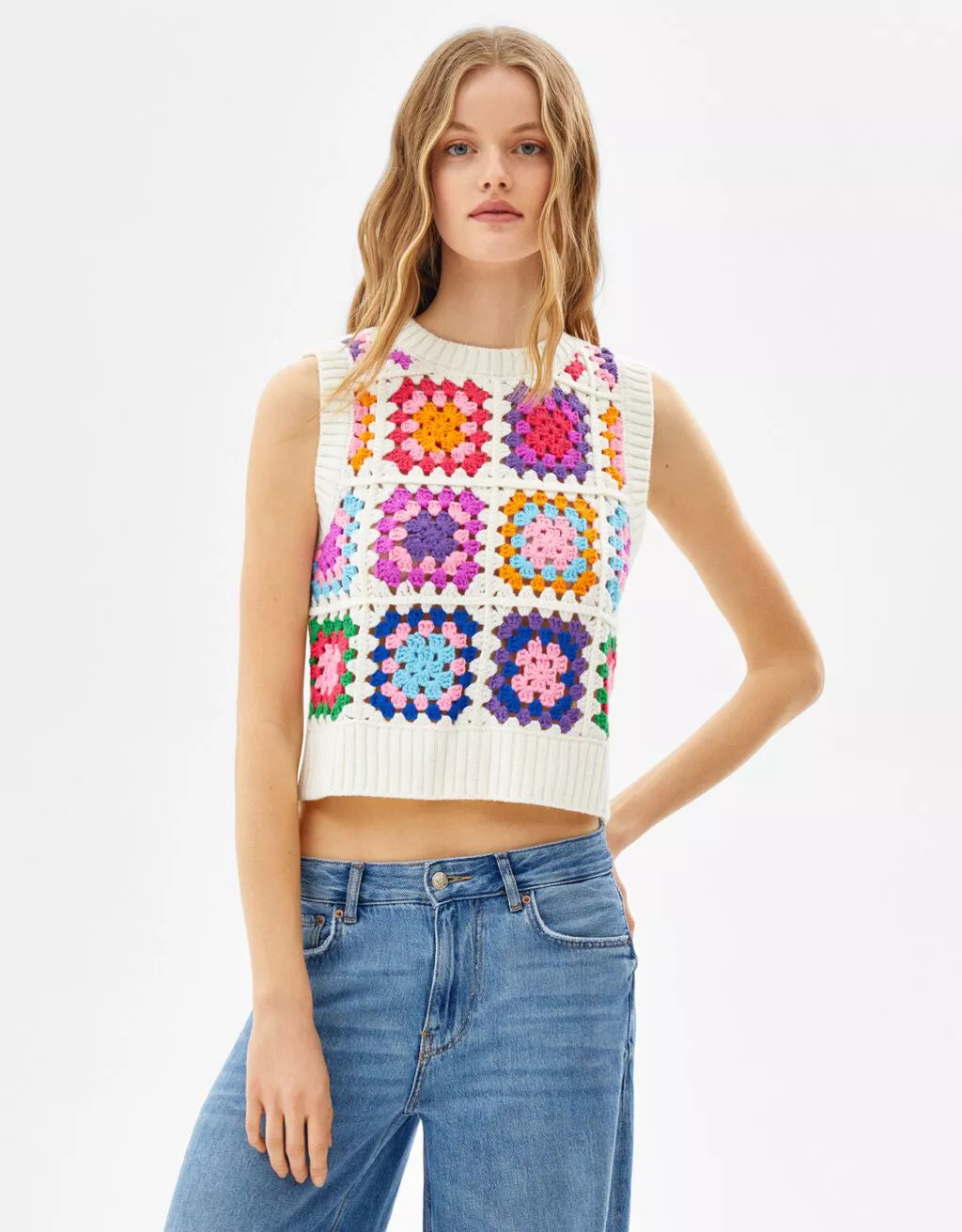 Chaleco punto crochet