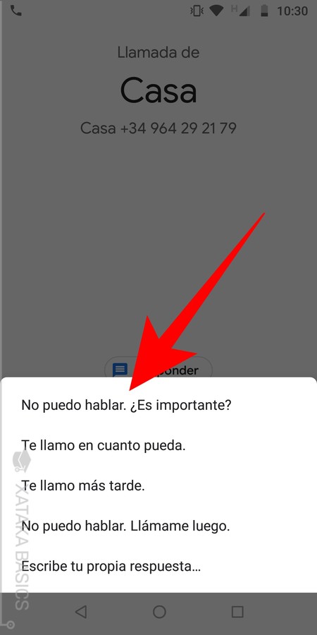 Como configurar mensajes de respuesta automatica en Android y como usarlos cuando te llaman