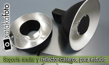 Soporte anular y reflector caseros para estudio