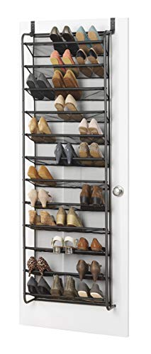 Whitmor Organizador de Zapatos para Colocar sobre la Puerta, 36 Pares, Color Gris plomizo