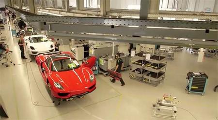 La línea de producción del Porsche 918 Spyder