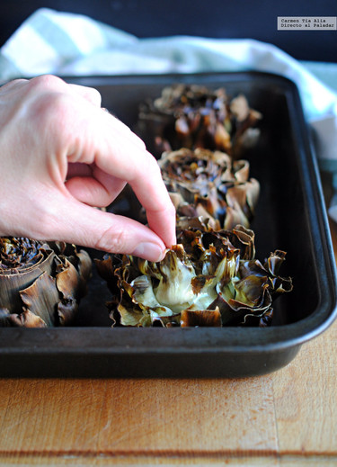 Alcachofas al puñetazo. Receta ligera