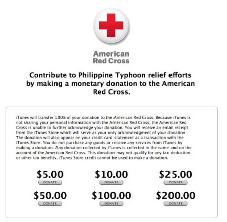Apple abre una página especial de donaciones para enviar ayuda a los afectados del tifón en las Filipinas
