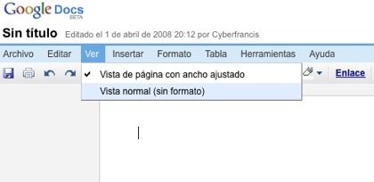 Google Docs añade la opción de ver los documentos con un ancho fijo