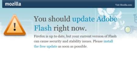 Firefox avisará si tenemos que actualizar Flash