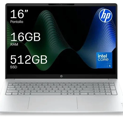 Portátil - HP OmniBook 3 16-bu0021ns, 16" 2K, Intel® Core™ 5 120U, 16 GB RAM, 512 GB SSD, Core™ Onboard Graphics, Windows 11 Home, Sin cargador