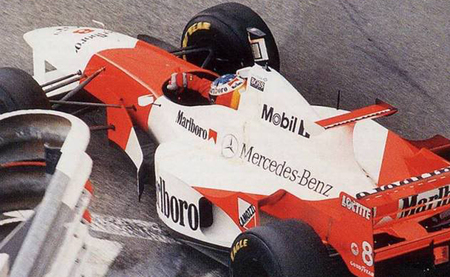 David Coulthard casco Michael Schumacher Mónaco 1996