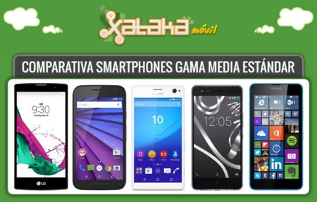 Comparativa smartphones gama media estándar: las mejores opciones, sus especificaciones y precio