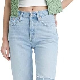 Levi's 501 Crop Vaqueros, Cheer Camp, 32W / 28L Mujer