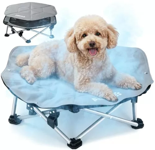 Pecute Cama Elevada para Perros Medianos con Manta Refrescante