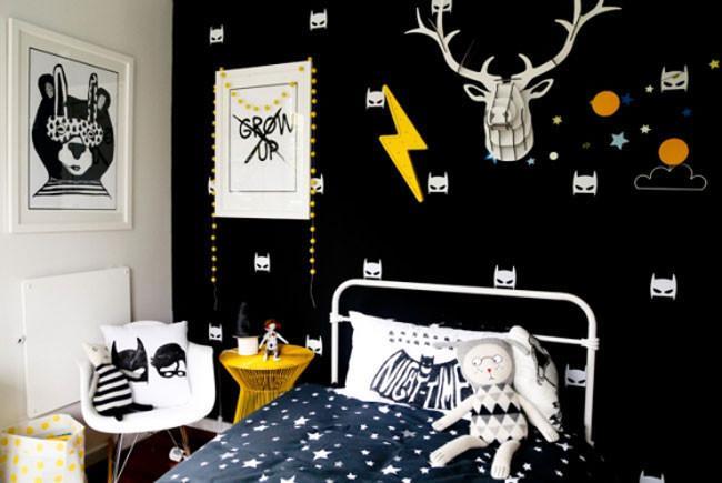 Un dormitorio infantil para los fans de Batman