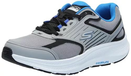 Skechers Zapatillas Go Run Consistent 2.0 para Hombre, Gris/Negro, 39.5 EU X-Ancho
