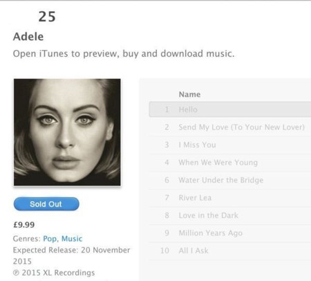 Cazadores de fakes: no, el nuevo álbum de Adele no se ha “agotado” en iTunes