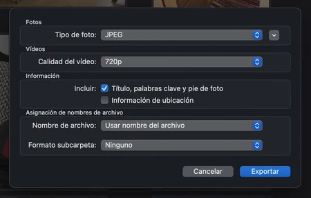 Mac 写真のエクスポート 2