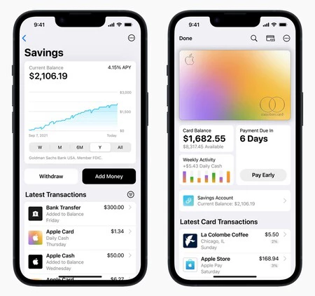 iPhone普通預金口座アップルカード