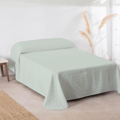 Donegal Collections Colcha Bouti Cama 90 - Colcha Cama 90/80 Lisa Acolchada y Reversible 