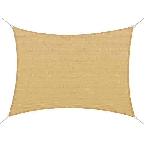 Outsunny Toldo Vela de Sombra Rectangular 4x6 m