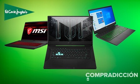 13 portátiles gaming de ASUS y HP que te pueden salir hasta un 16% más baratos ahora en El Corte Inglés