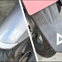 No es 'El Juego del Calamar', es que en Japón la ley obliga a poner un triángulo en el guardabarros de las motos. Es una forma simple de solucionar un problema complejo